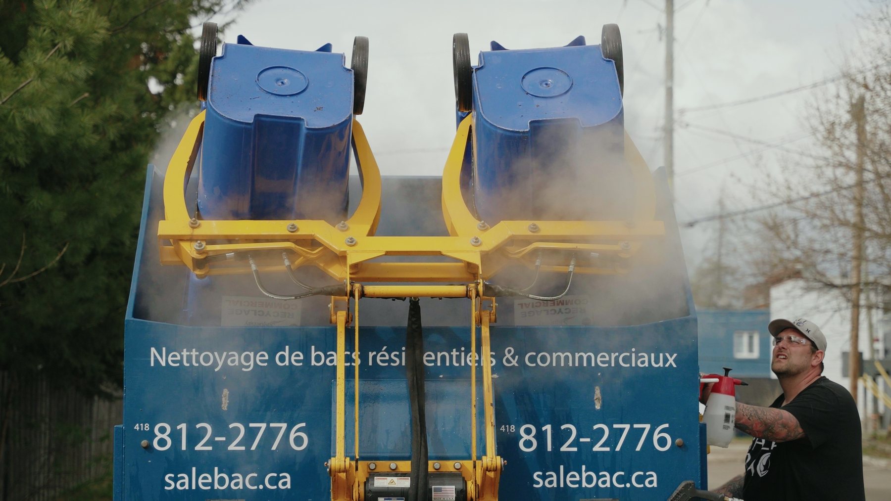 Service mobile de nettoyage de bacs roulants à domicile